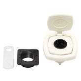 Zadi Square Locker Door Push Lock with Cover White - 21022.01